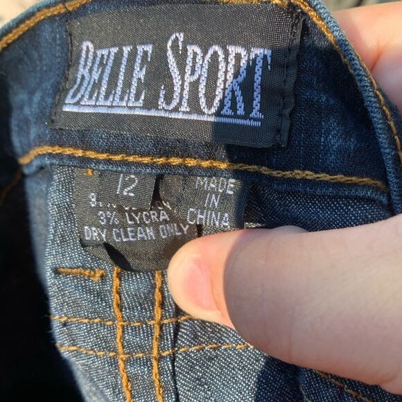 Belle Sport Dark Wash Midrise Blue Jeans - Picture 3 of 13
